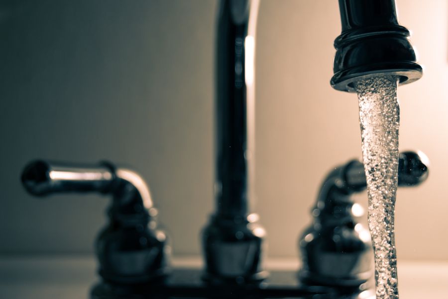 Faucet with running water
